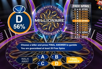 who wants to be a millionare megaways gameplay